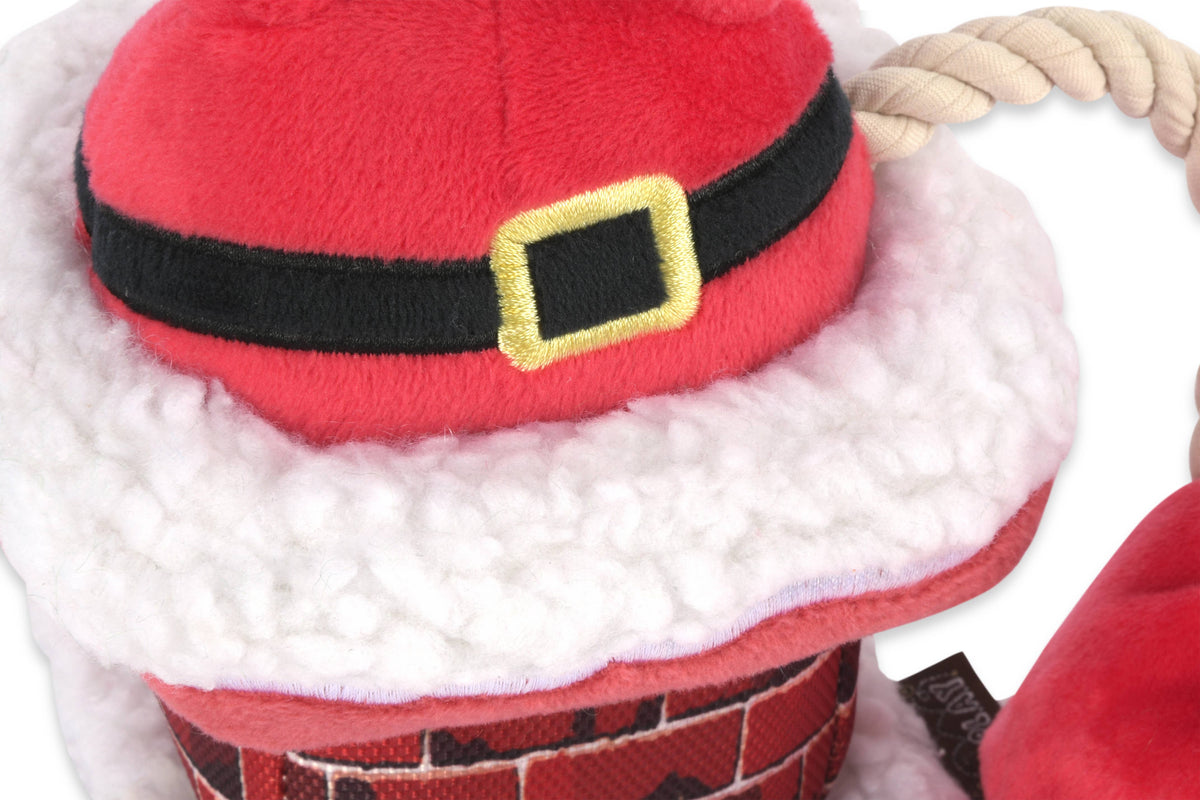 P.L.A.Y.'s Merry Woofmas Clumsy Claus Dog Plush Toy