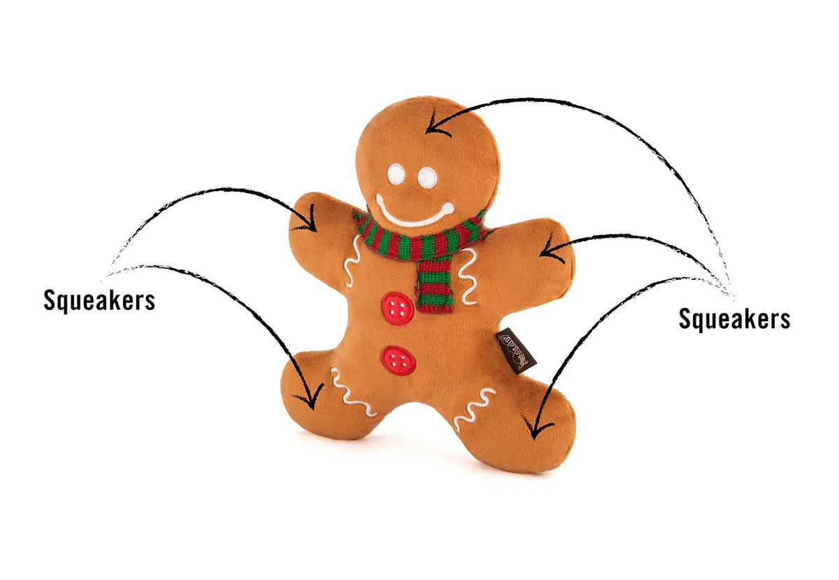 P.L.A.Y.'s Holiday Classic Gingerbread Man Dog Plush Toy