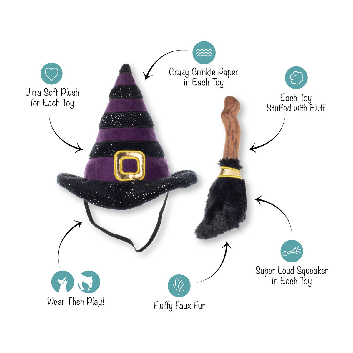 Petshop by Fringe Studio's If The Broom Fits Dog Plush Toy Set