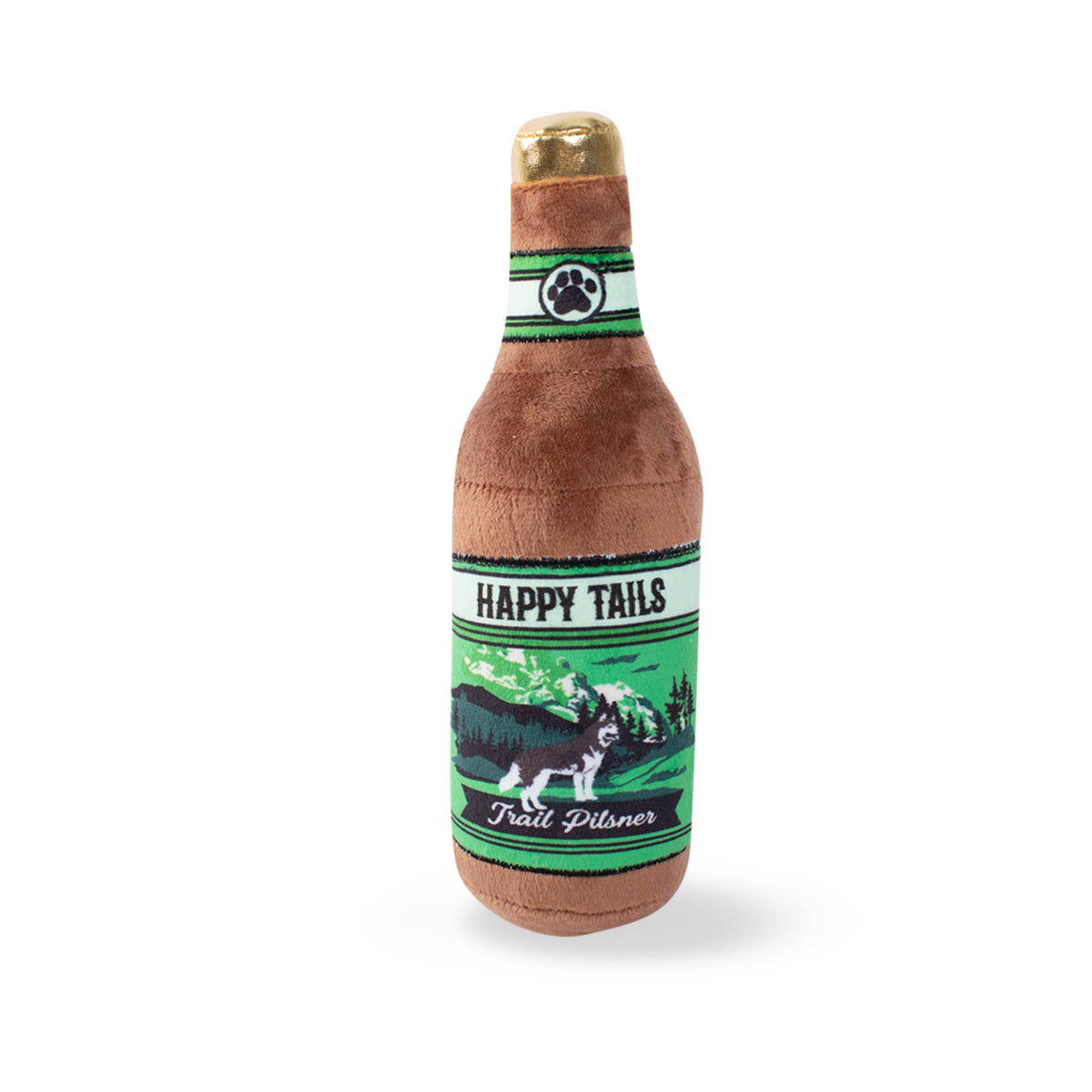 Petshop by Fringe Studio - HAPPY TAILS BEER BOTTLE PLUSH DOG TOY