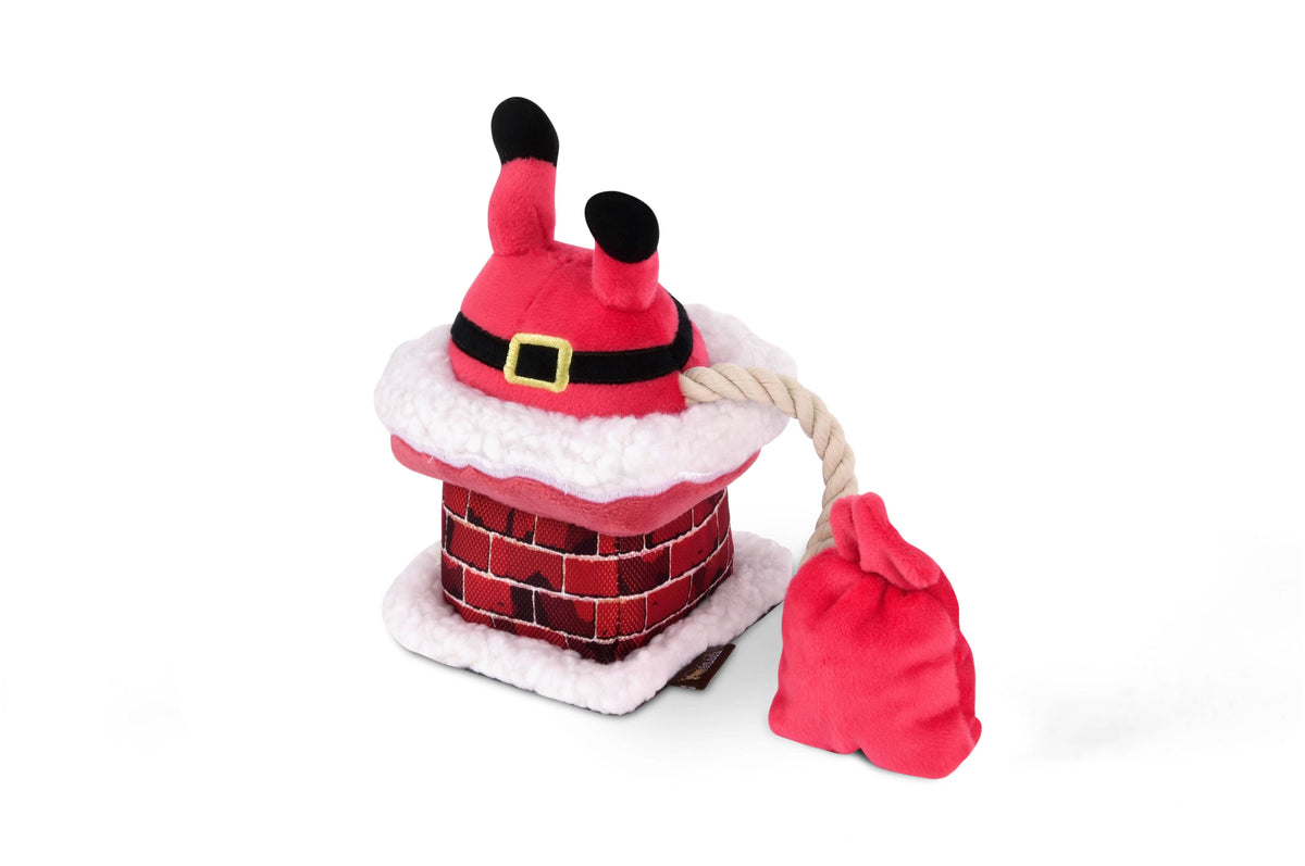 P.L.A.Y.'s Merry Woofmas Clumsy Claus Dog Plush Toy