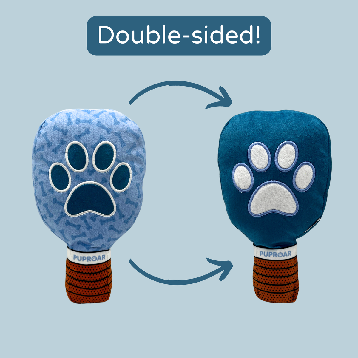 PUPROAR Pickleball Squeaky and Crinkly Dog Toy