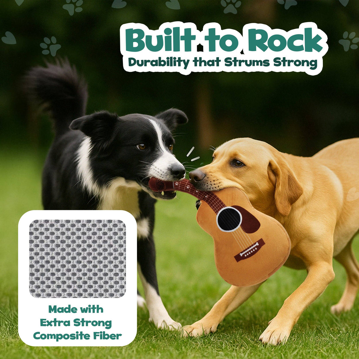 PUPROAR Acoustic Guitar Dog Plush Toy