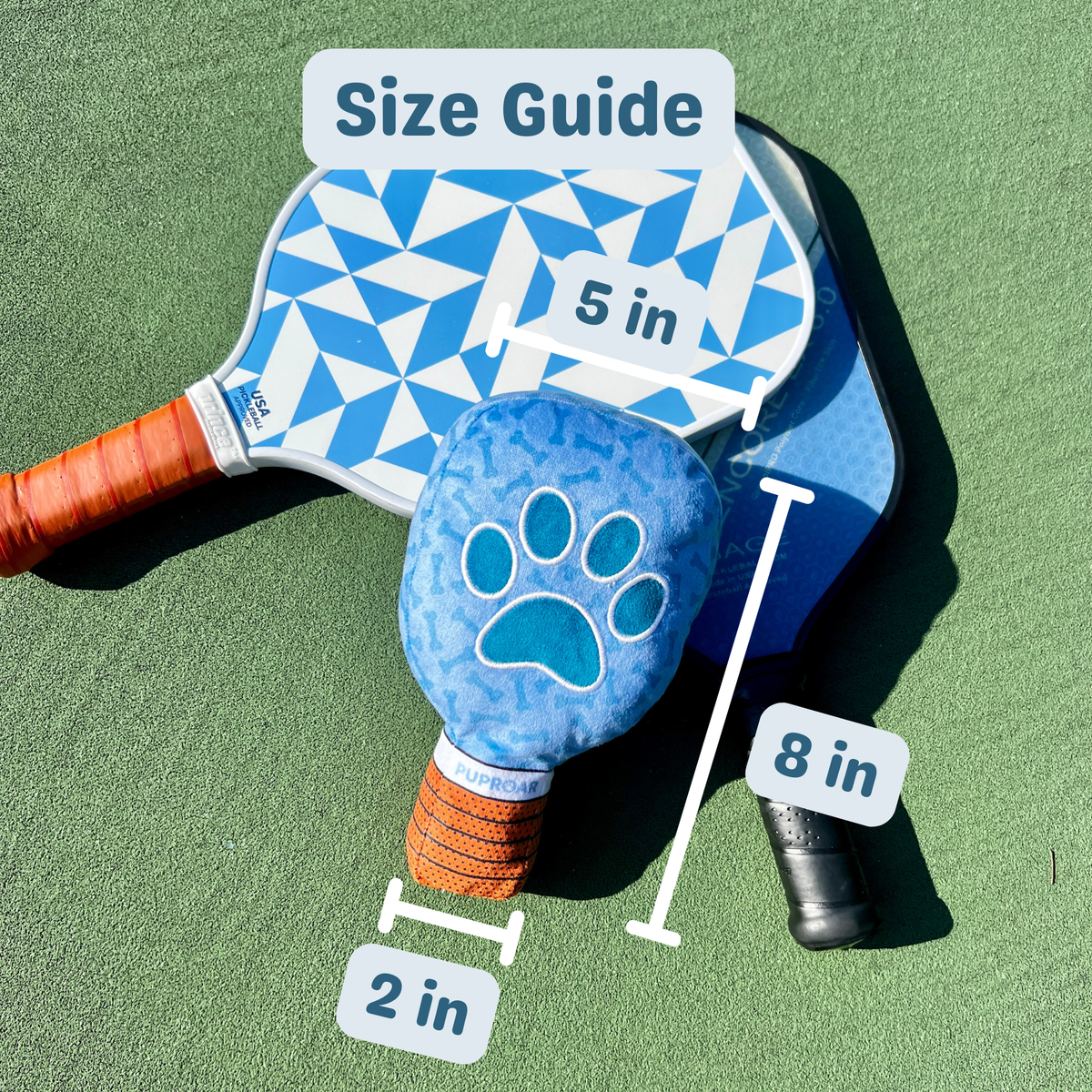 PUPROAR Pickleball Squeaky and Crinkly Dog Toy