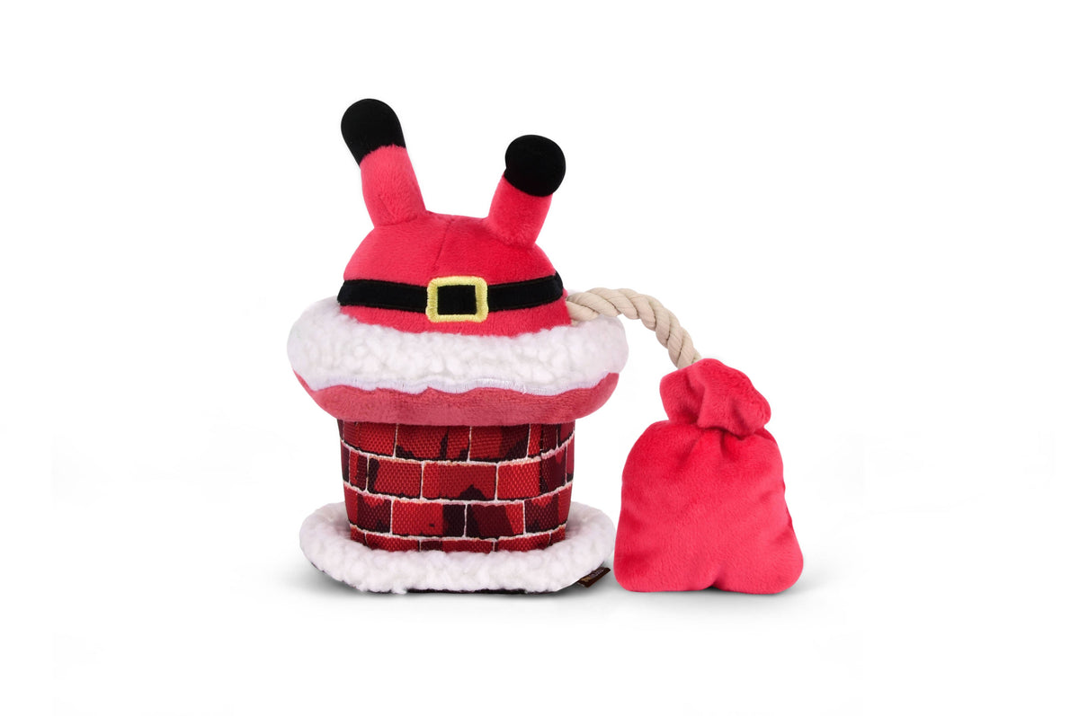 P.L.A.Y.'s Merry Woofmas Clumsy Claus Dog Plush Toy