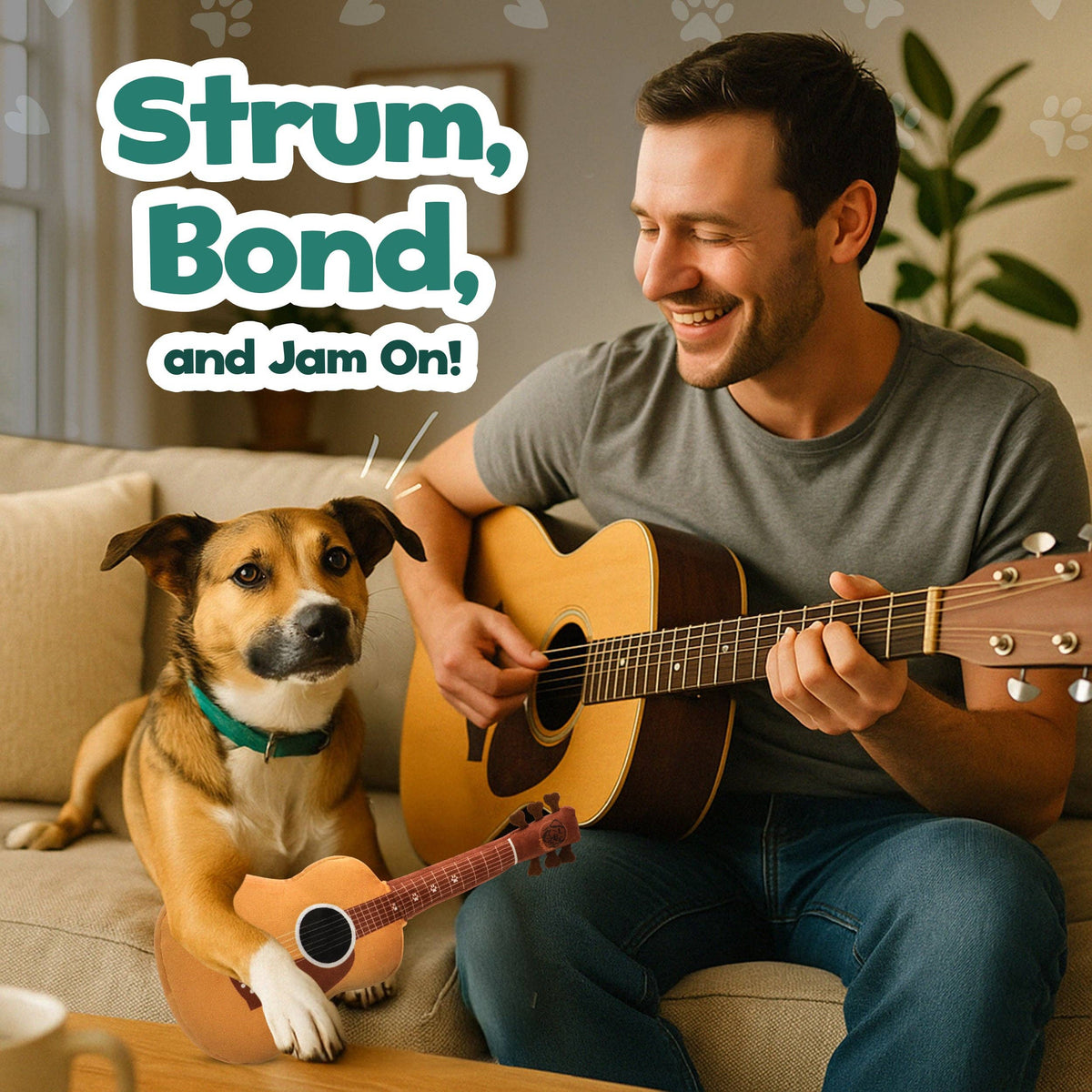 PUPROAR Acoustic Guitar Dog Plush Toy