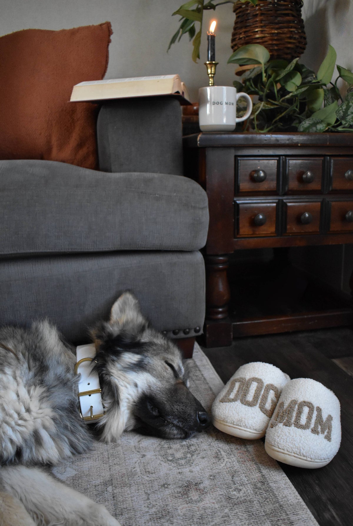 Brewin Aussie Co. Dog Mom Slippers - Taupe