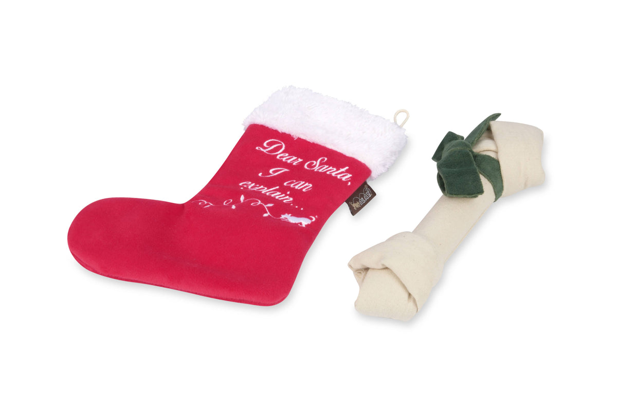 P.L.A.Y.'s Merry Woofmas Good Dog Stocking Dog Plush Toy