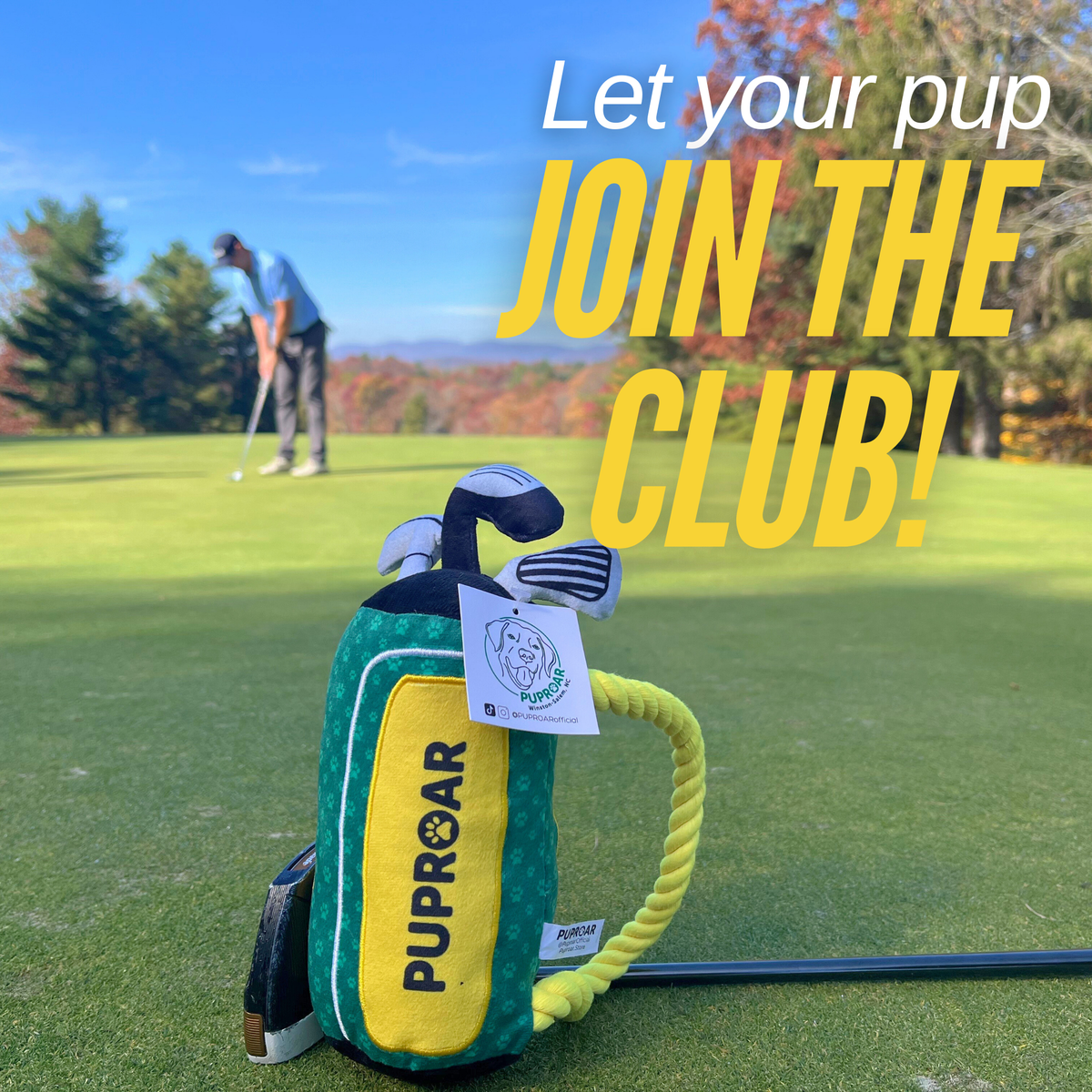 PUPROAR Golf Dog Plush Toy