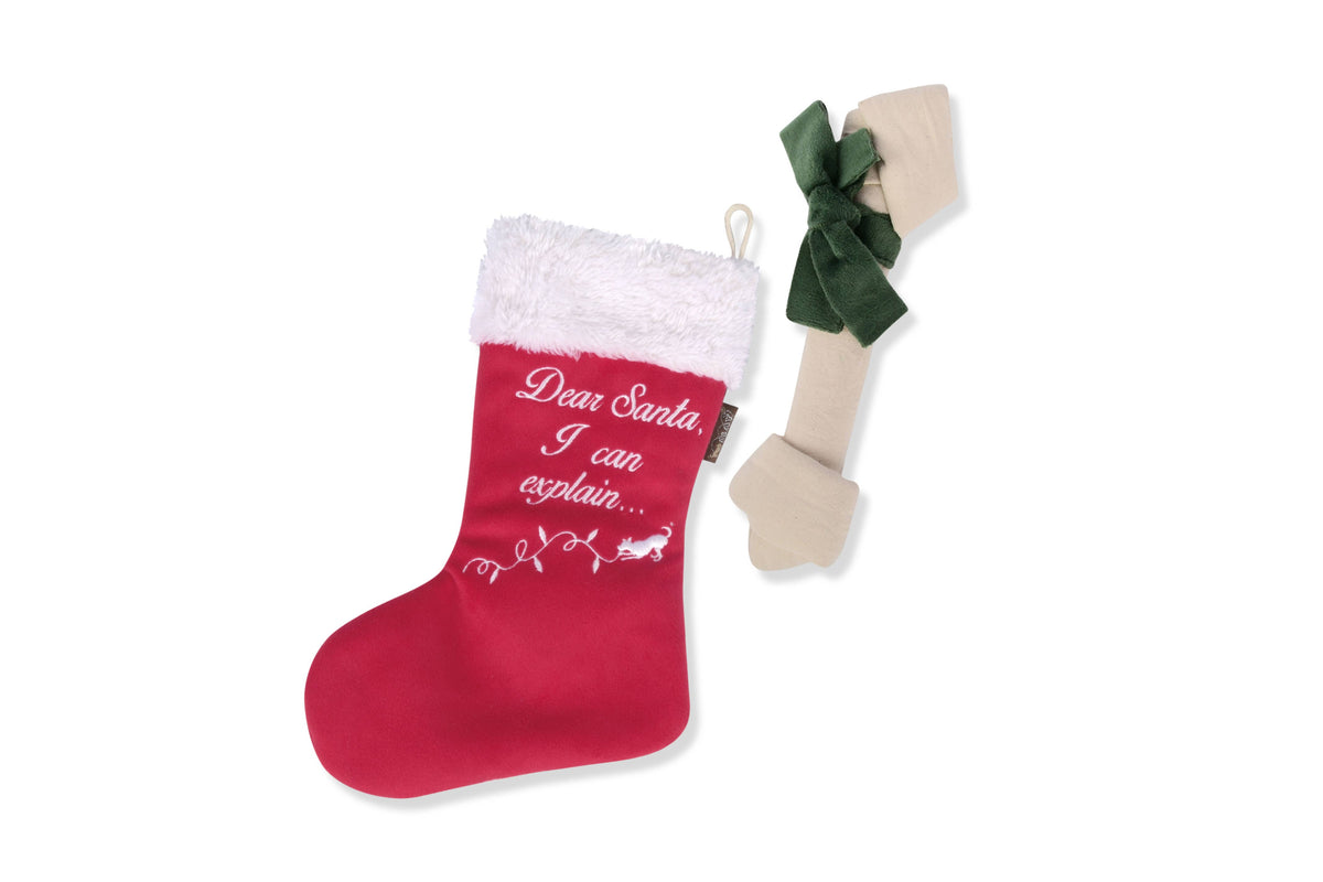 P.L.A.Y.'s Merry Woofmas Good Dog Stocking Dog Plush Toy