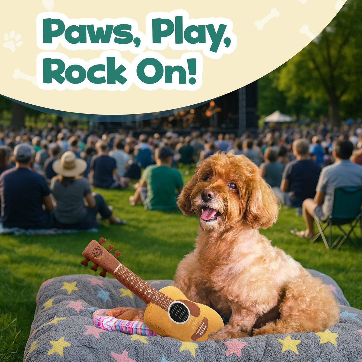 PUPROAR Acoustic Guitar Dog Plush Toy