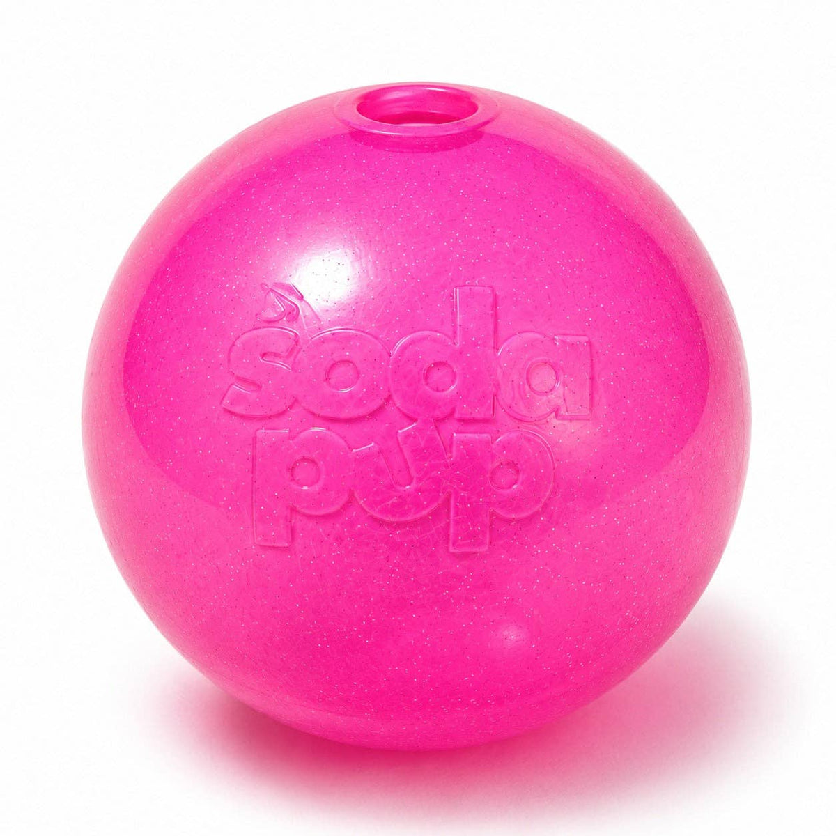SodaPup Dog Toys - Glitter Ball 3-Pack Dog Toy | Soft PUP-X Rubber Floating Fetch Ball with Treat Dispenser | USA Made