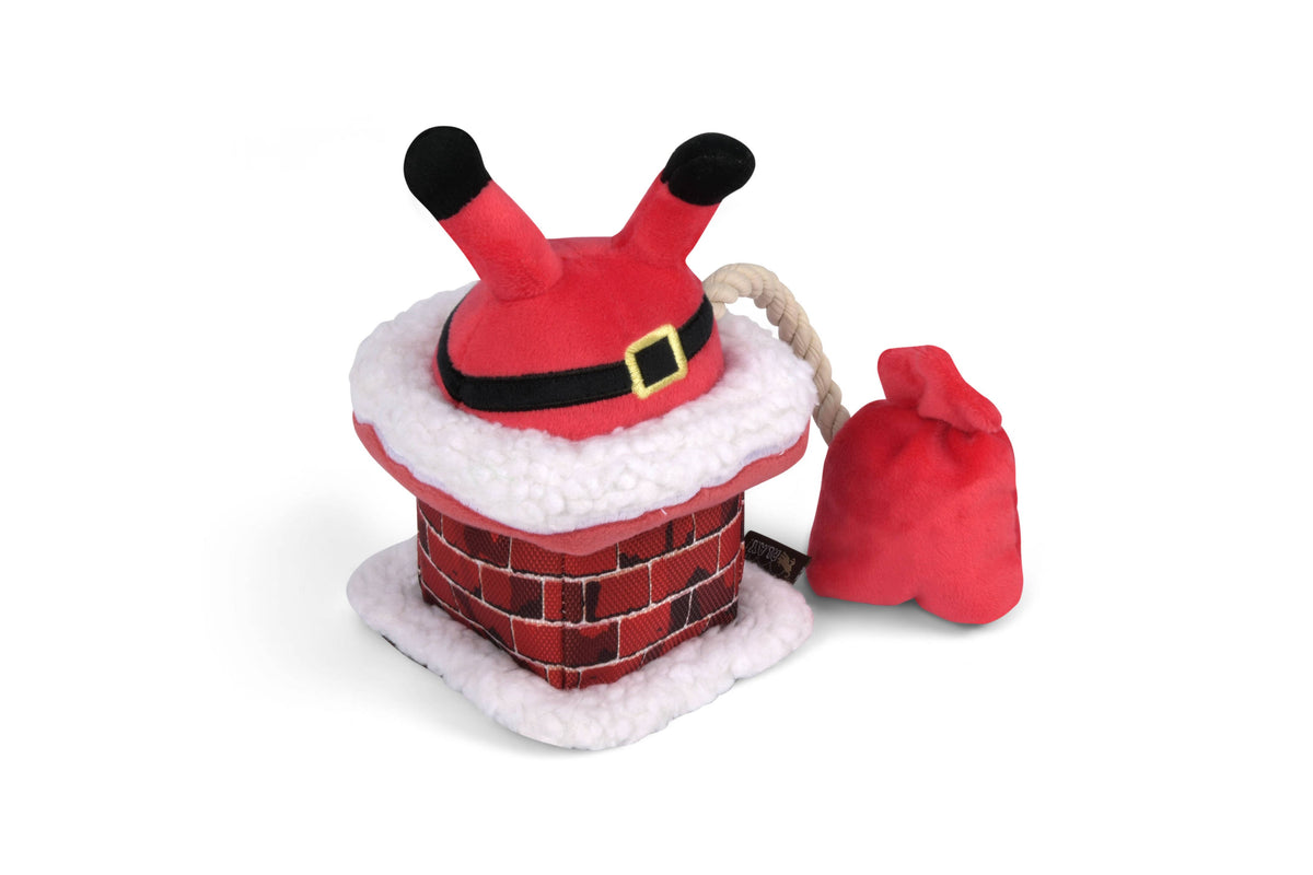 P.L.A.Y.'s Merry Woofmas Clumsy Claus Dog Plush Toy