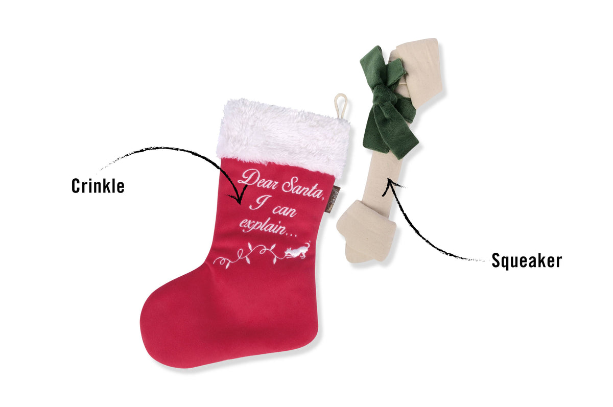 P.L.A.Y.'s Merry Woofmas Good Dog Stocking Dog Plush Toy