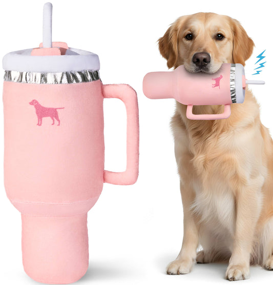UPROAR Pup Cup Tumbler Dog Plush & Squeaky Toy
